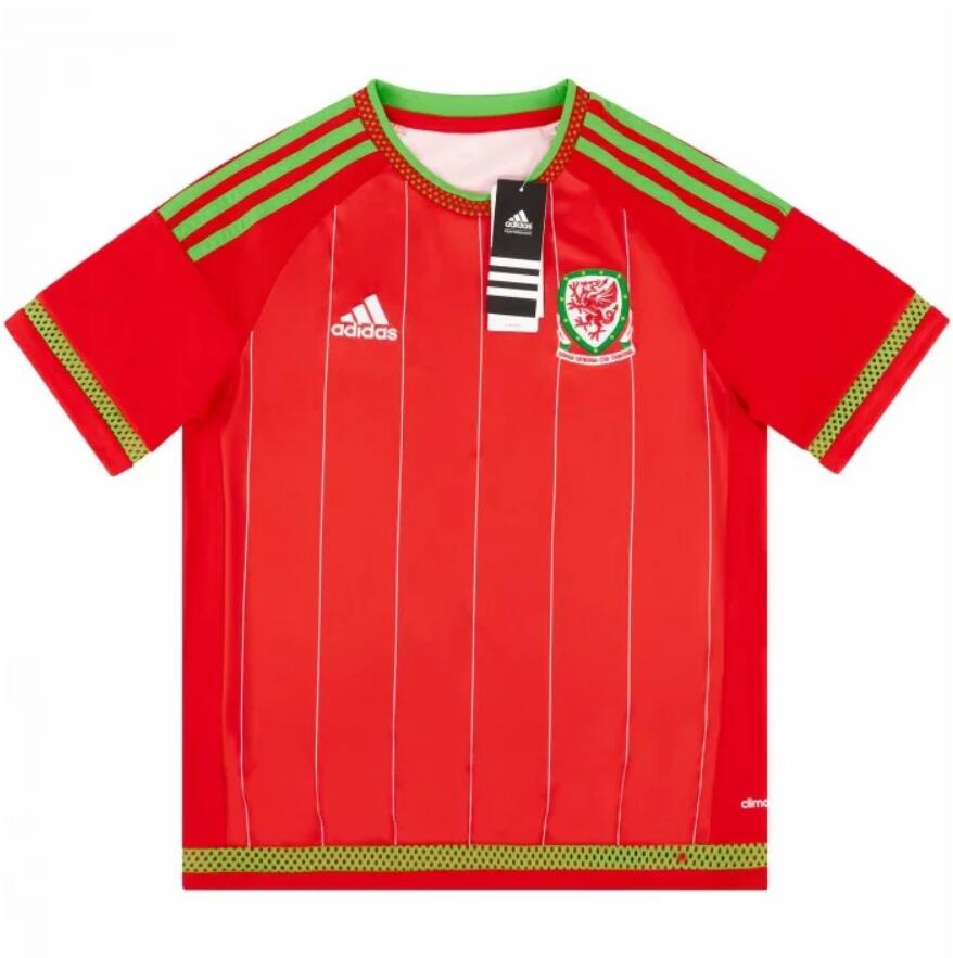 2015-16 Wales Retro Home Red Soccer Jersey Shirt